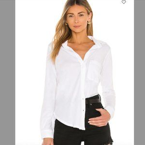 Bobi Light Weight Jersey Button Down in White